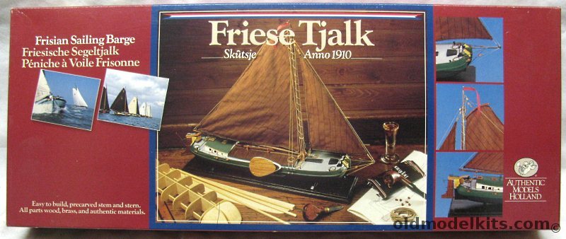 Authentic Models Holland 1/24 Frisian Spritsail Barge 'Skutsje' @ 1910 - Plank On Frame Wooden Ship Model, SM08 plastic model kit